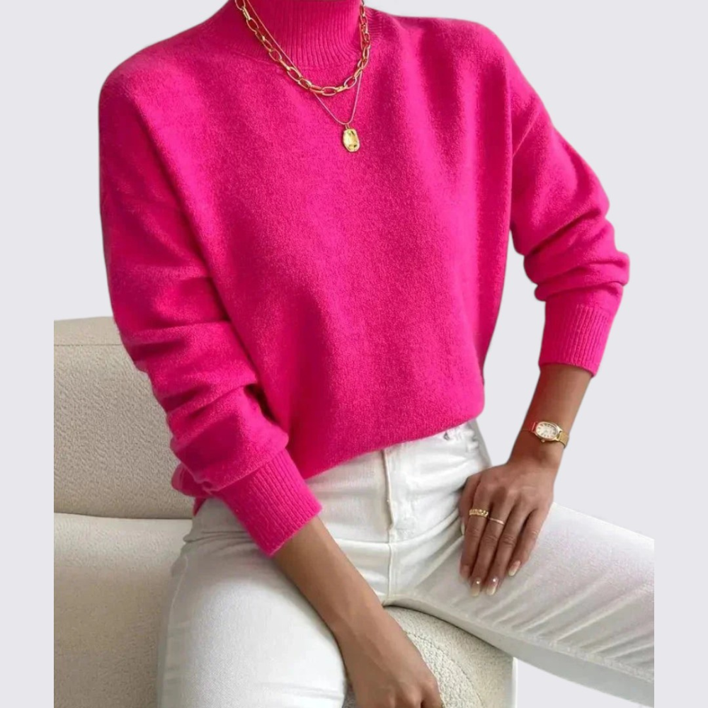 Turtleneck Relaxed Fit Sweater for Women - Image 6
