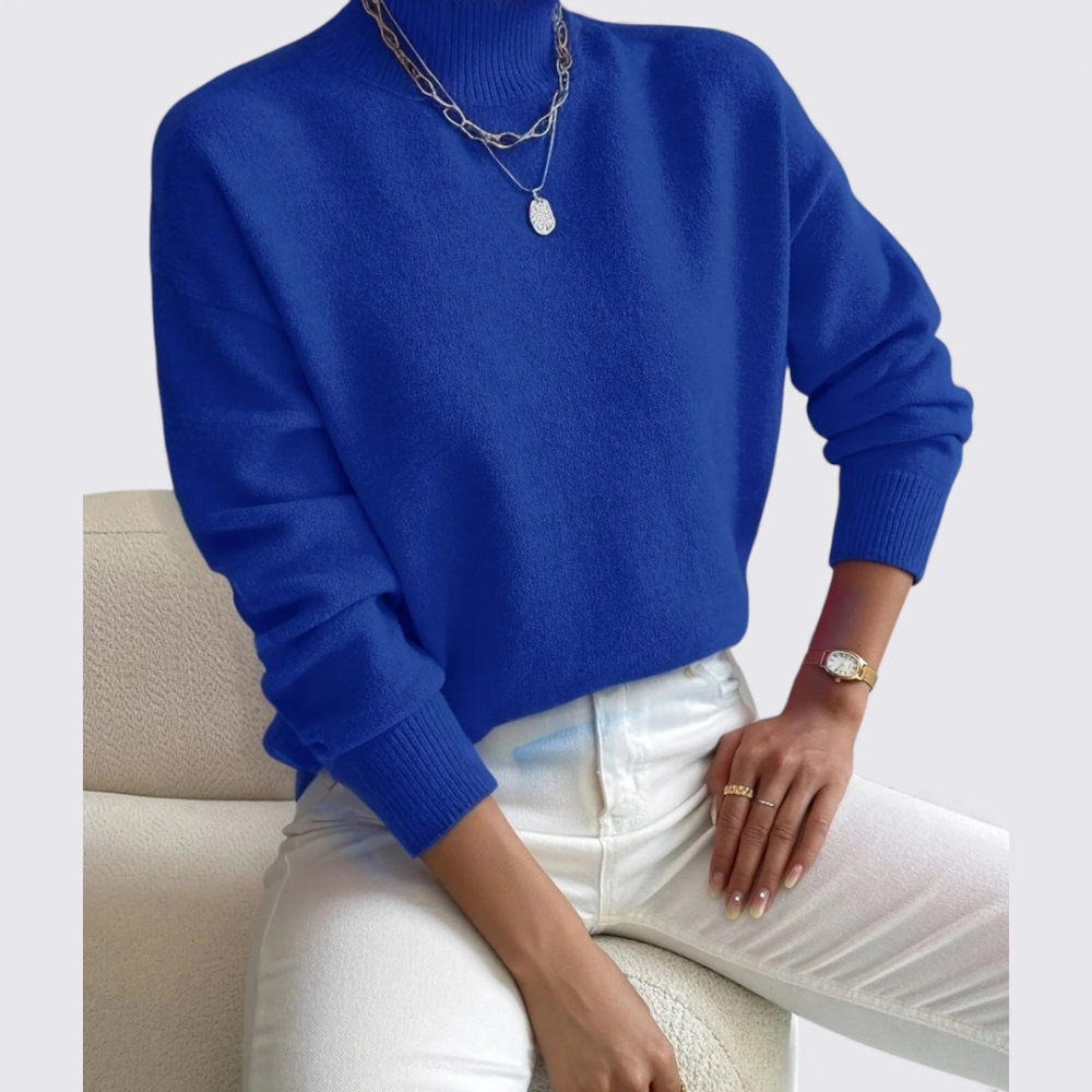 Turtleneck Relaxed Fit Sweater for Women - Image 7