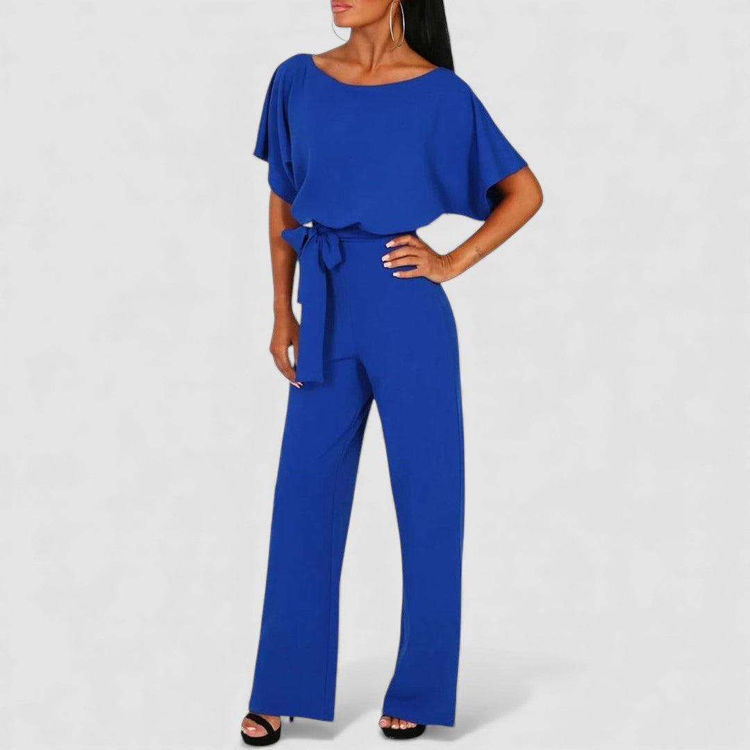 Belted Wide Leg Jumpsuit for Women - Image 3