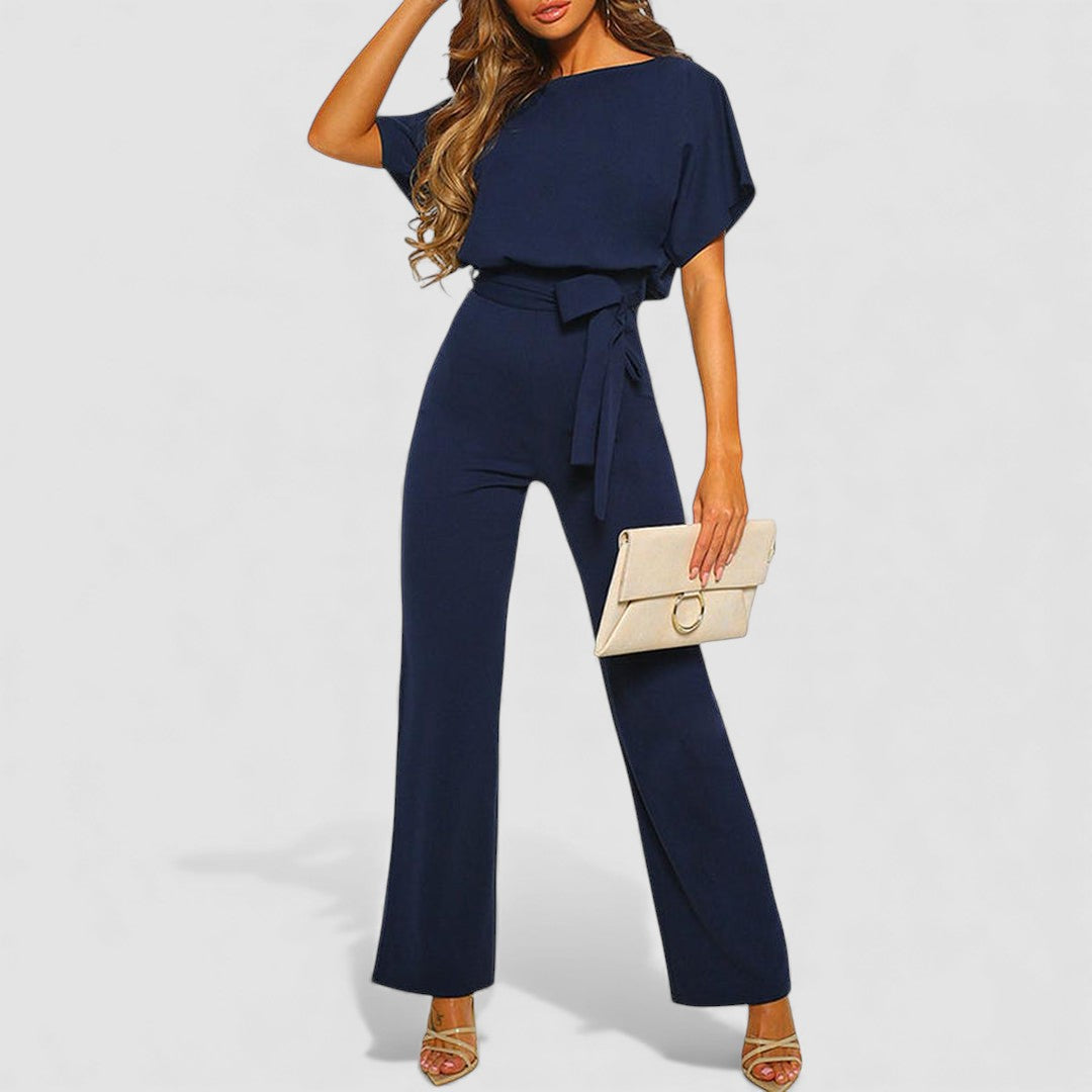 Belted Wide Leg Jumpsuit for Women - Image 4