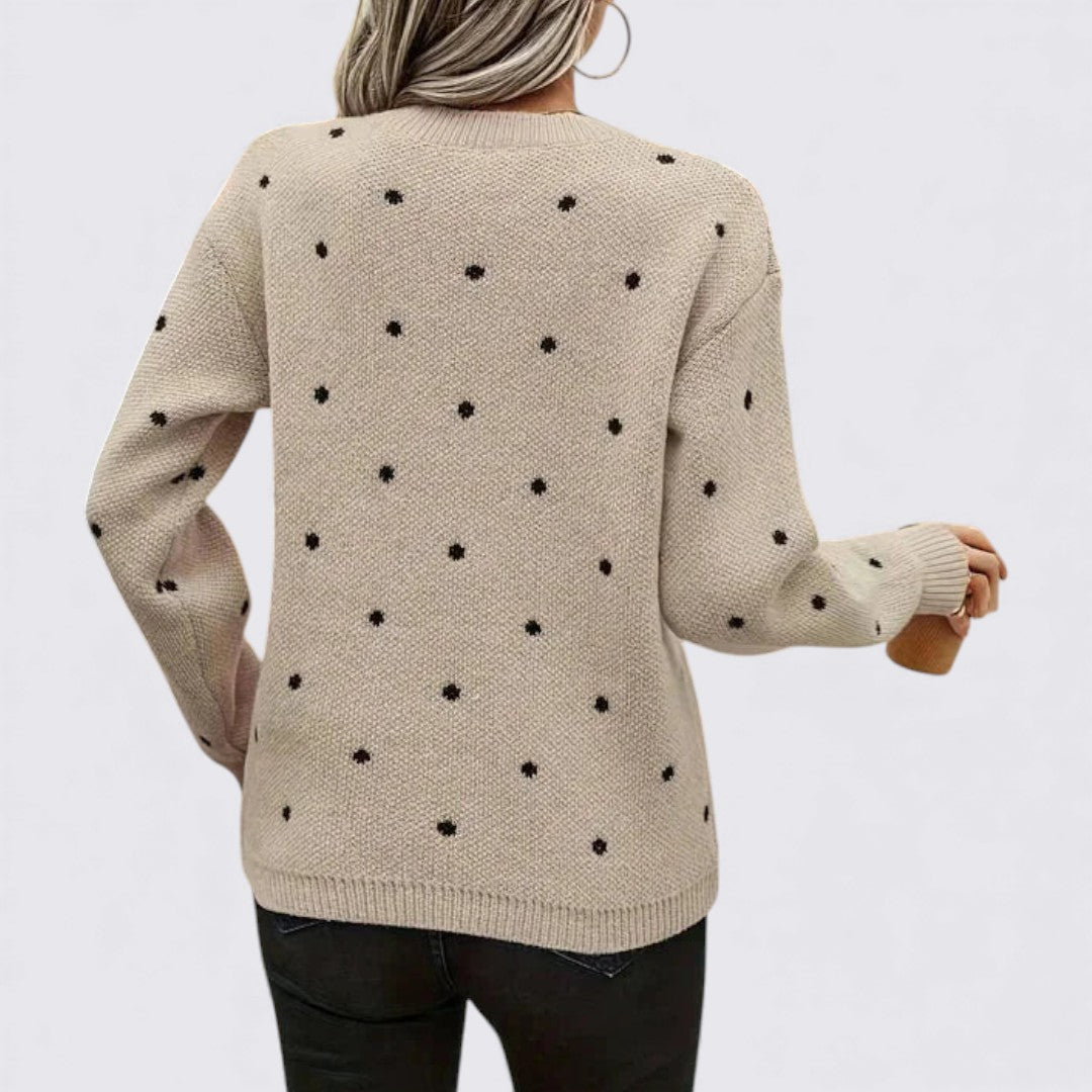 Polka Dot Sweater for Women - Image 3