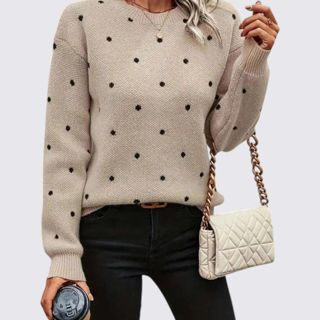 Polka Dot Sweater for Women - Image 1