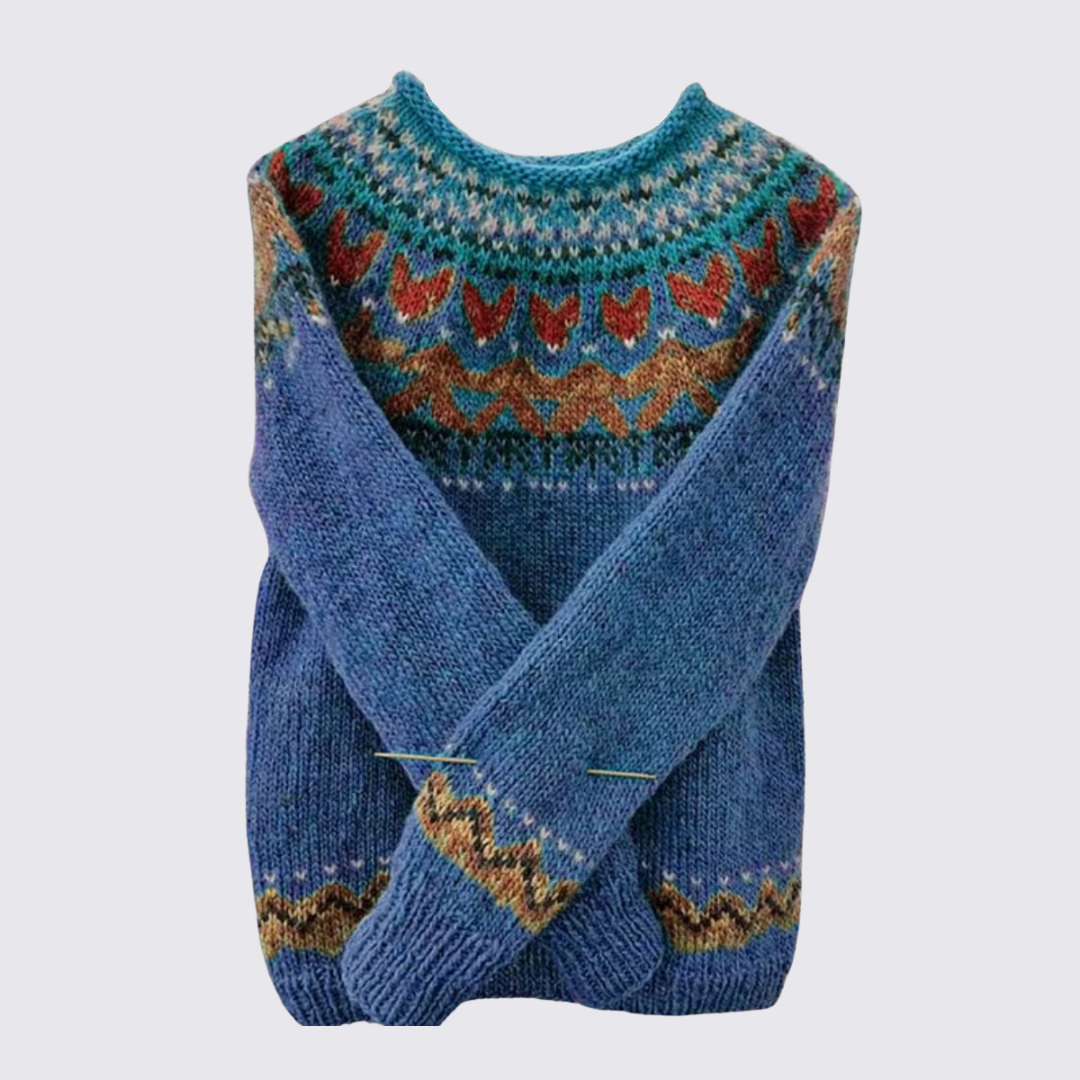 Fair Isle Crew Neck Sweater for Women - Image 2