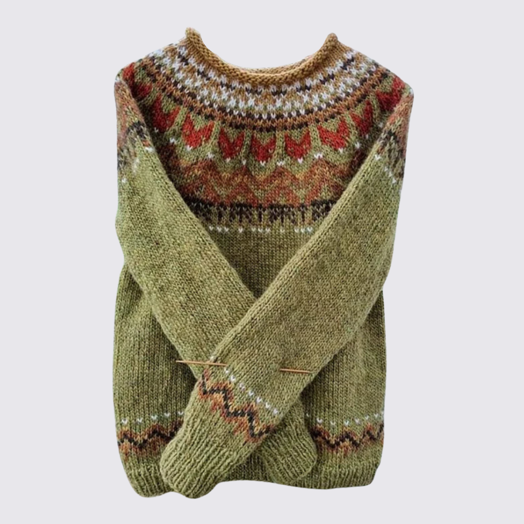 Fair Isle Crew Neck Sweater for Women - Image 4