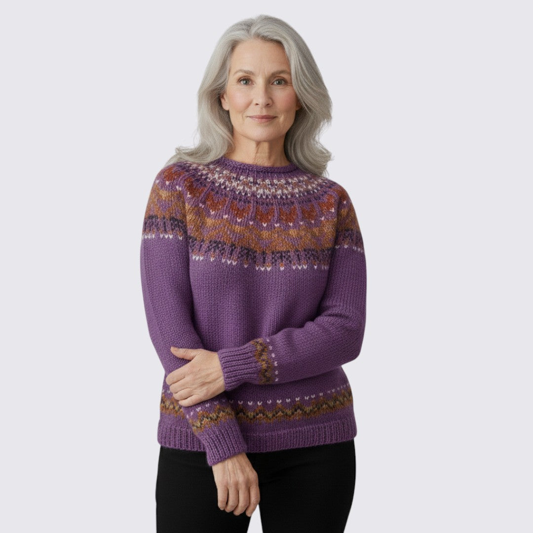 Fair Isle Crew Neck Sweater for Women - Image 7