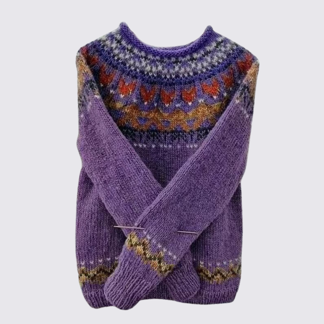 Fair Isle Crew Neck Sweater for Women - Image 8