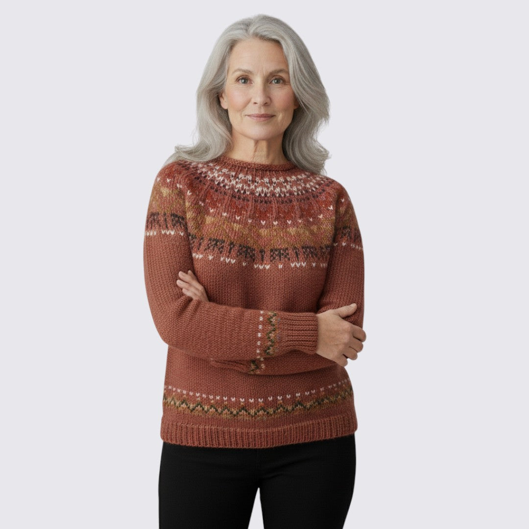 Fair Isle Crew Neck Sweater for Women - Image 9