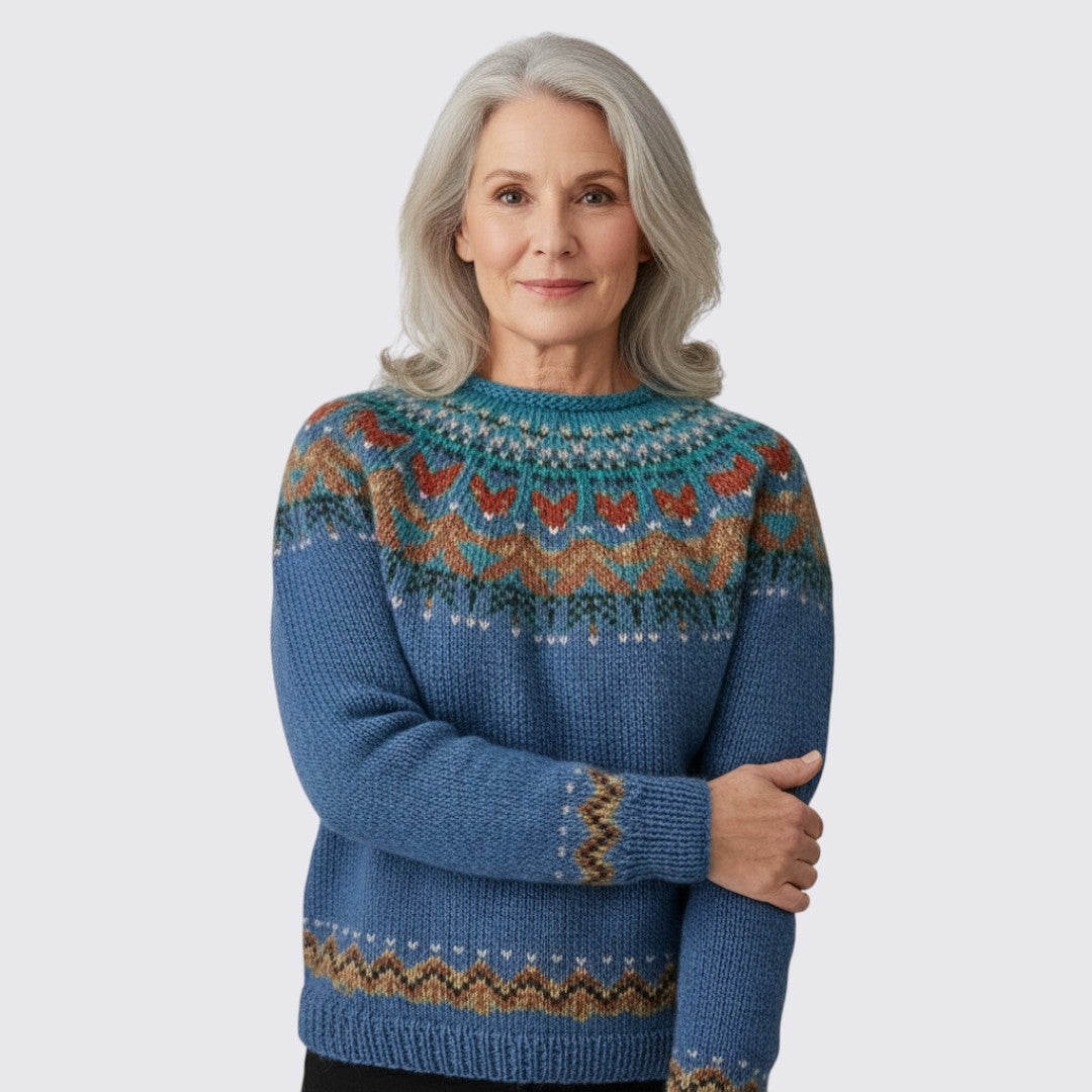 Fair Isle Crew Neck Sweater for Women - Image 1