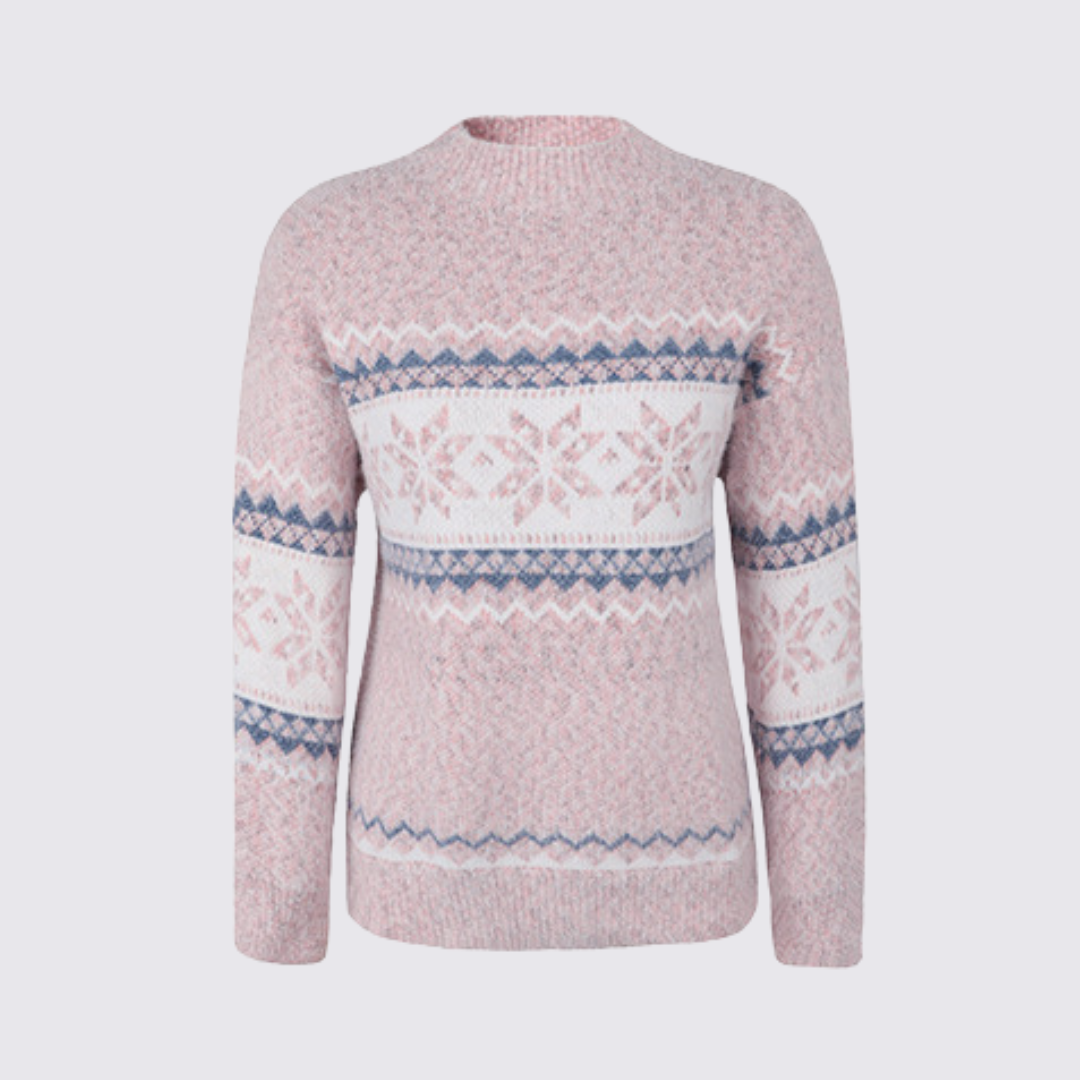 Fair Isle Mock Neck Sweater for Women - Image 2