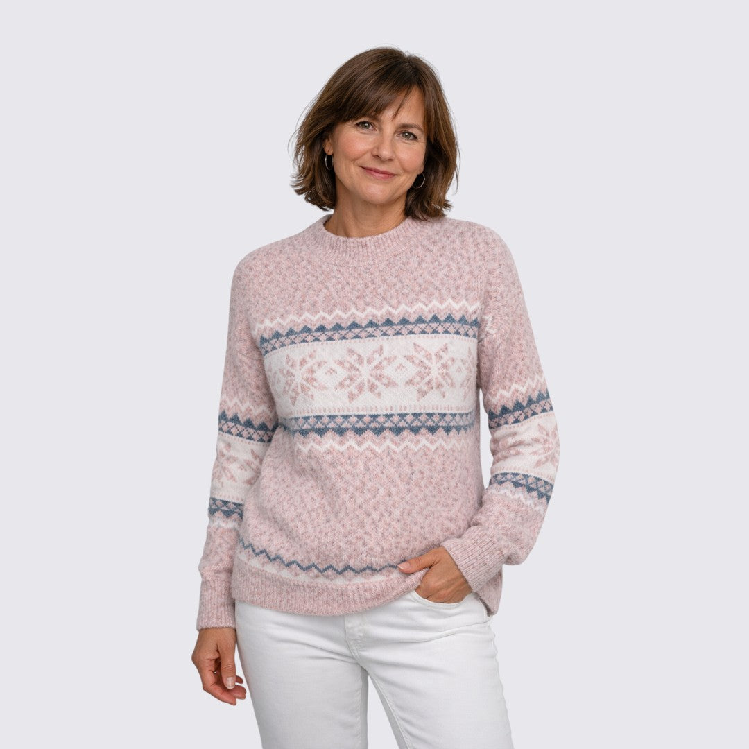 Fair Isle Mock Neck Sweater for Women - Image 5