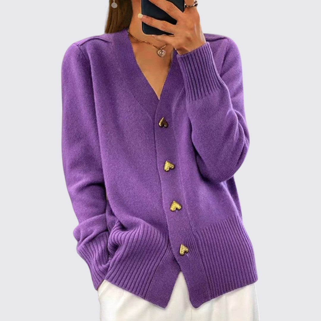 Button-Front Cardigan for Women - Image 3