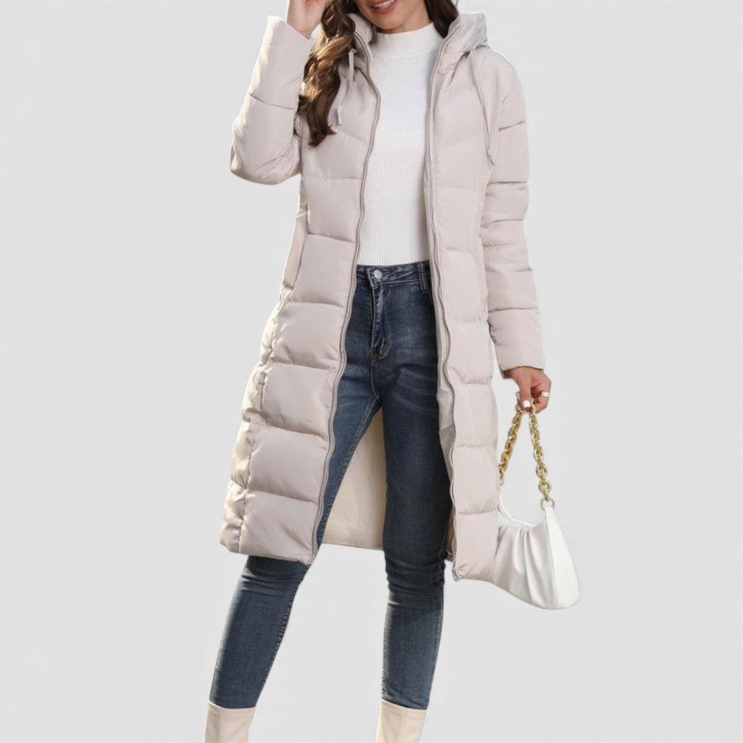 Hooded Puffer Long Coat for Women - Image 2