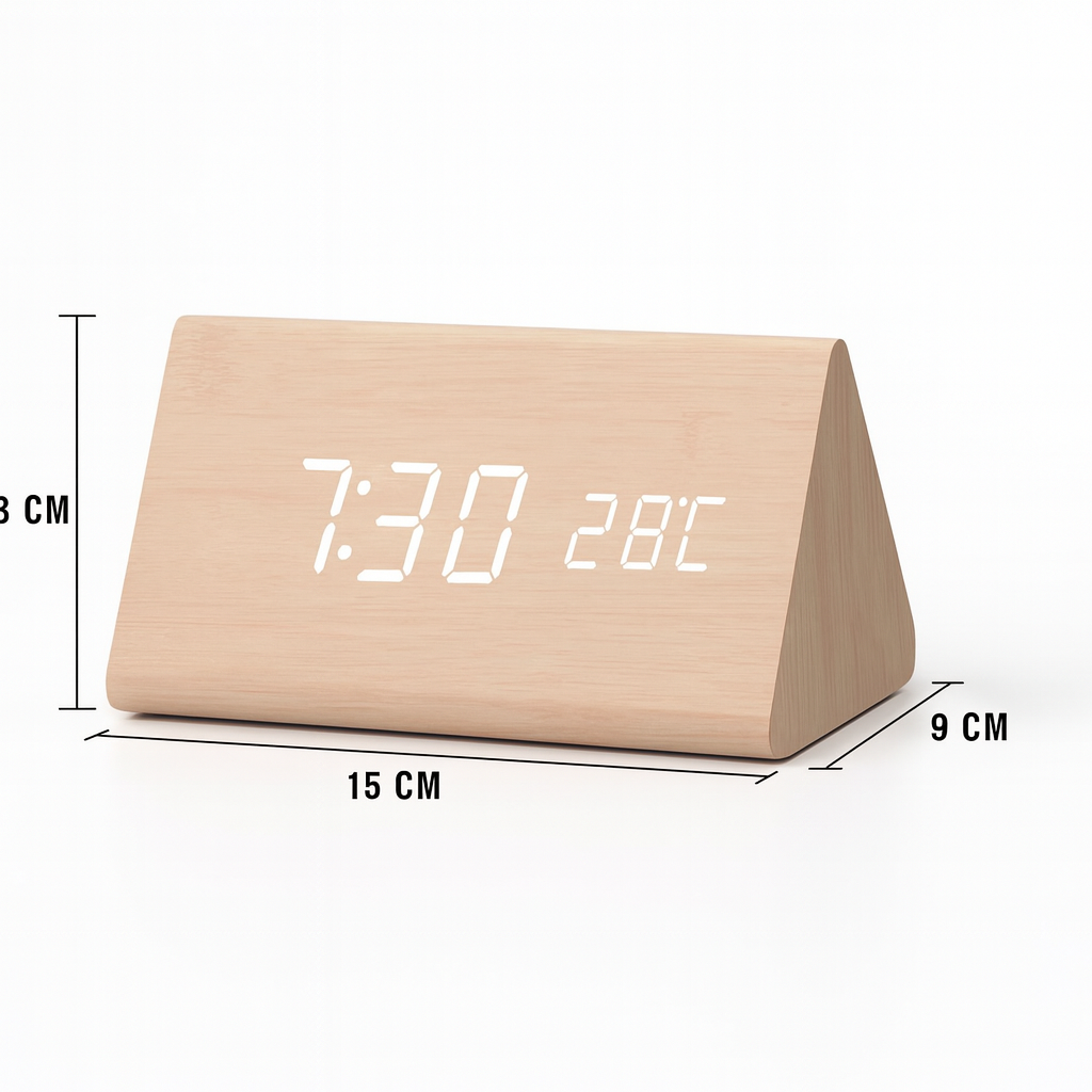 Digital alarm clock beige