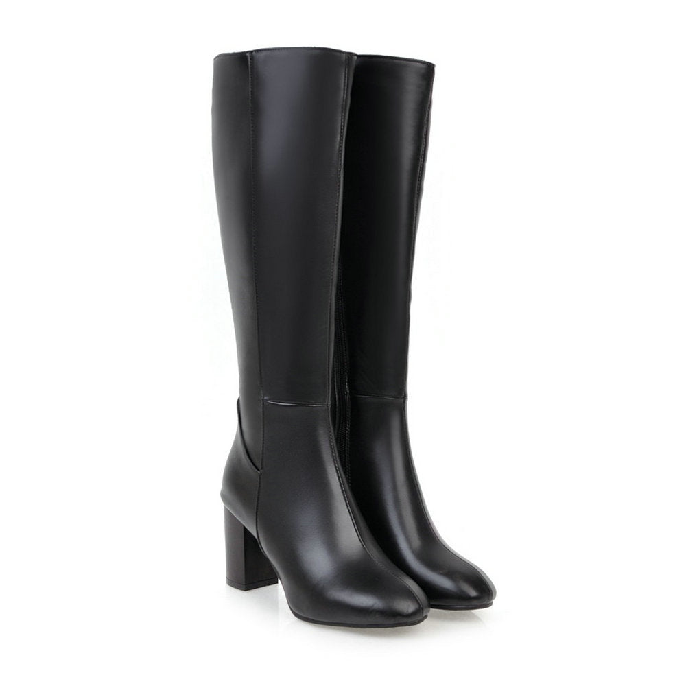 Comfortable women's high heeled boots