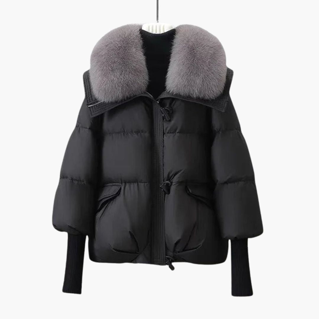 Fur Collar Puffer Jacket for Women - Image 3
