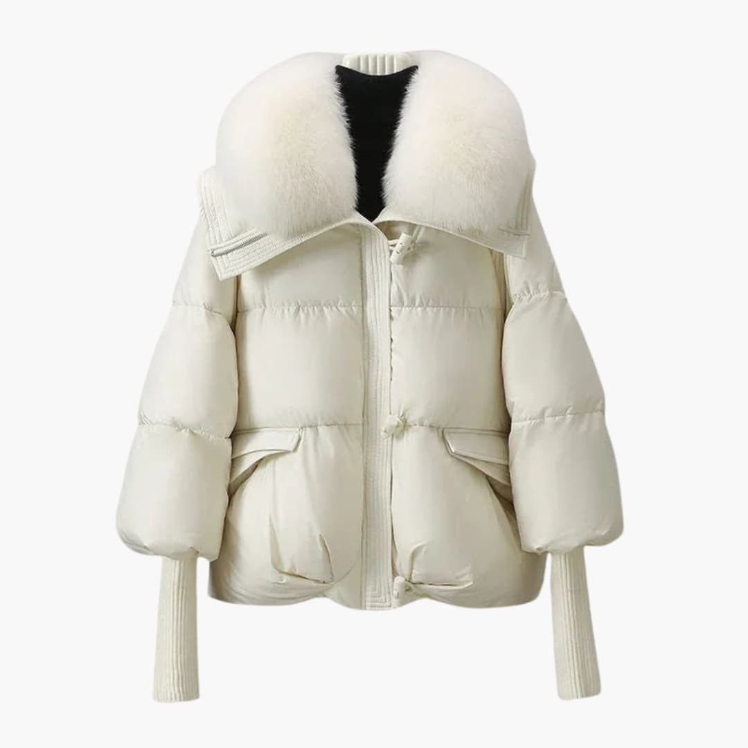 Fur Collar Puffer Jacket for Women - Image 1