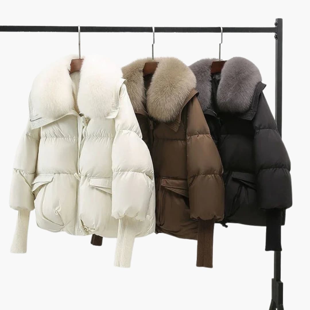 Fur Collar Puffer Jacket for Women - Image 5