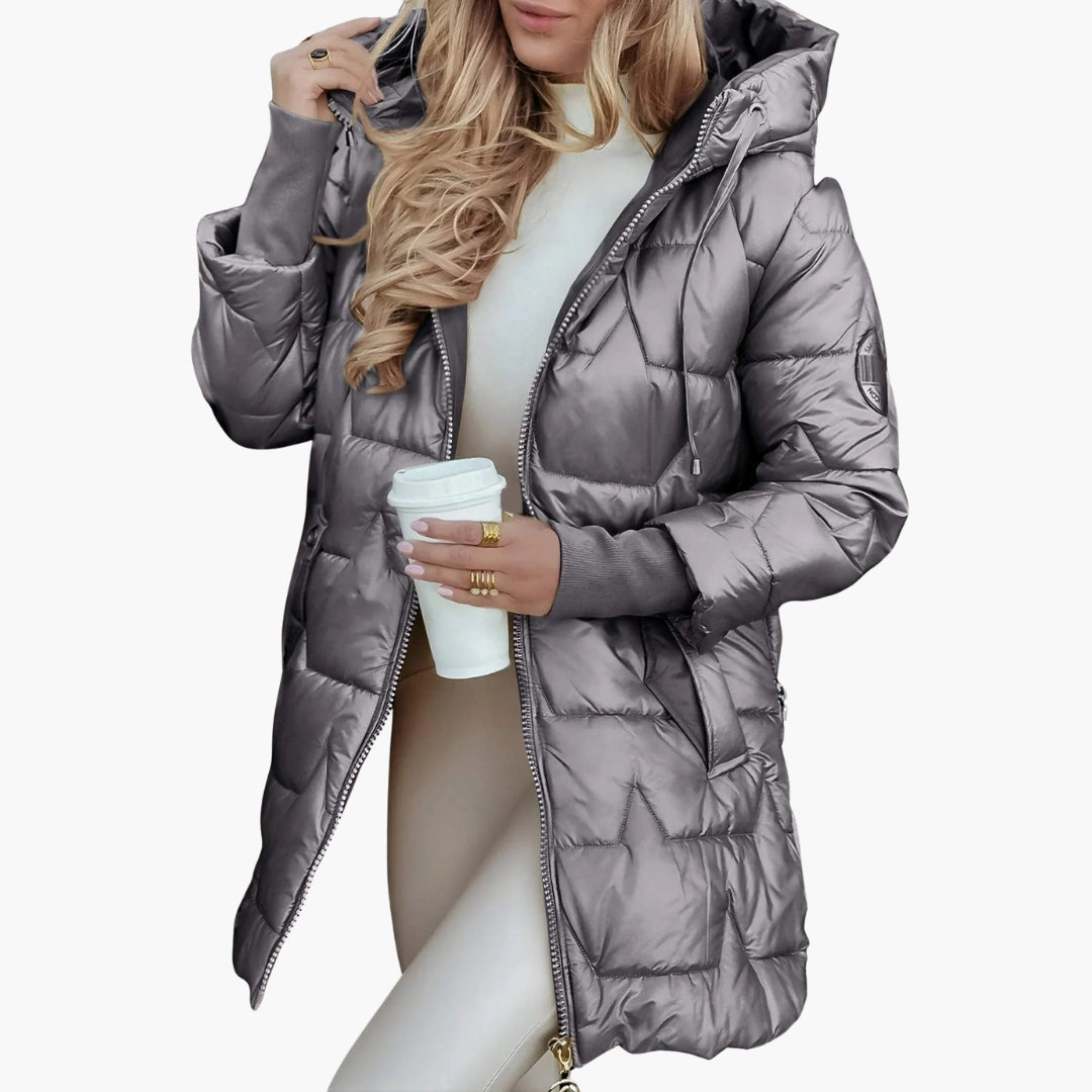 Hooded Quilted Puffer Jacket for Women - Image 2