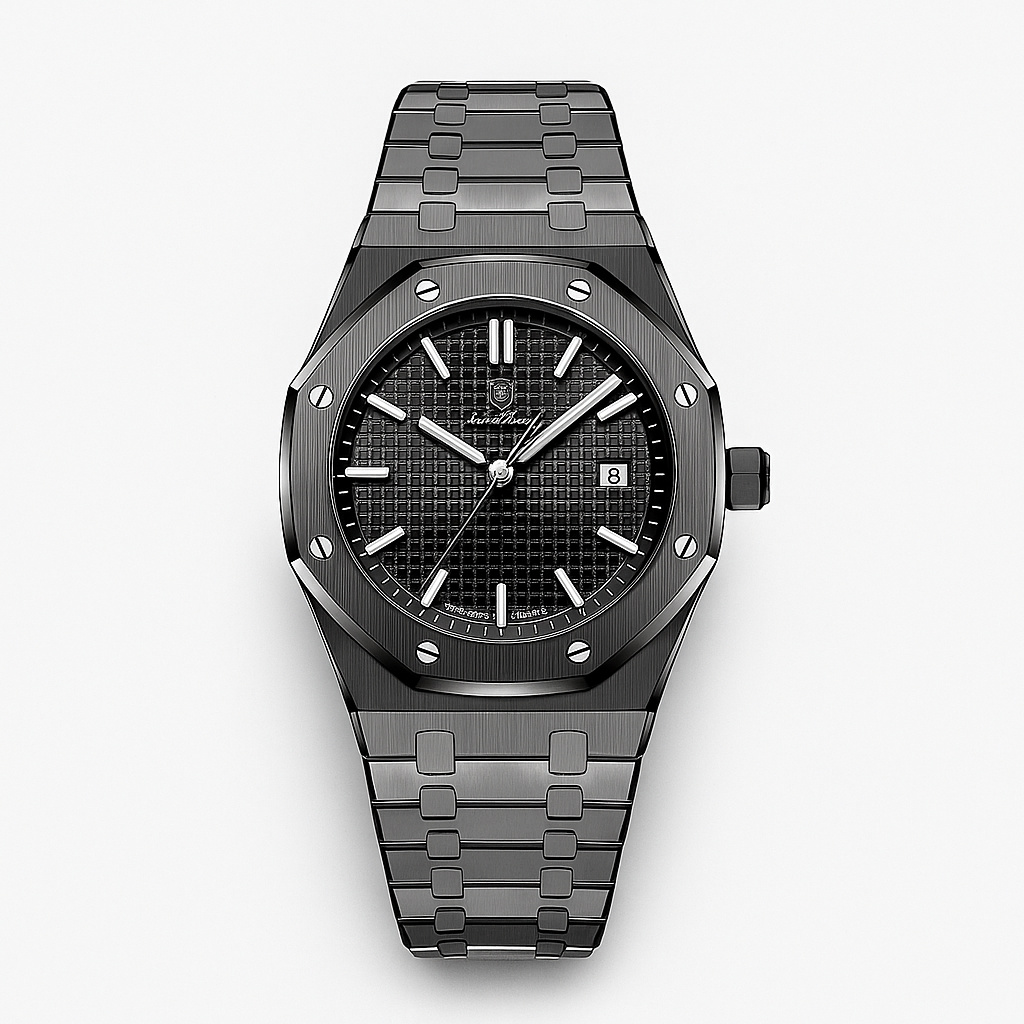 Elegant 41mm men's wristwatch with stainless steel case