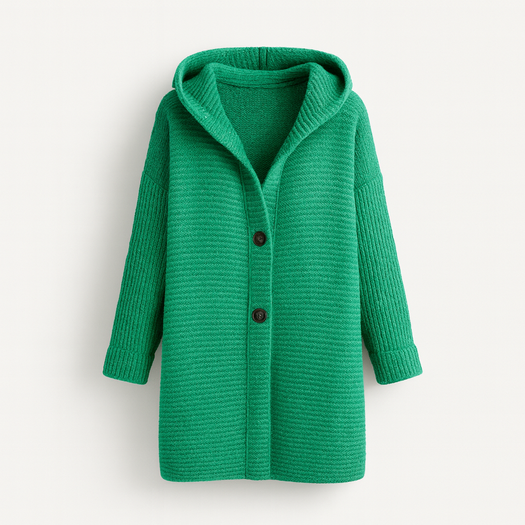 Cardigan with hood green