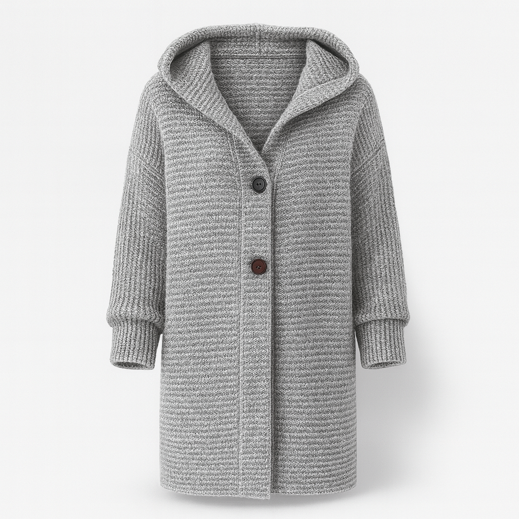 Cardigan with hood gray