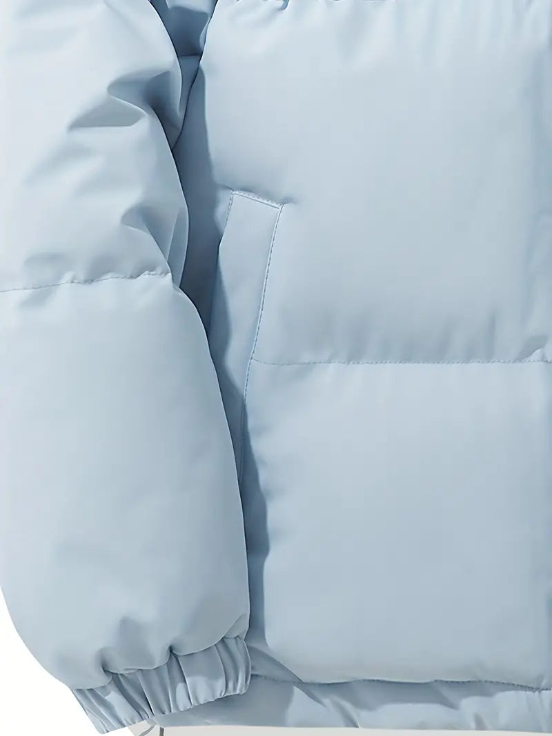 Ciepła kurtka puchowa z kapturem dla mężczyzn | Klasyczny płaszcz zimowy