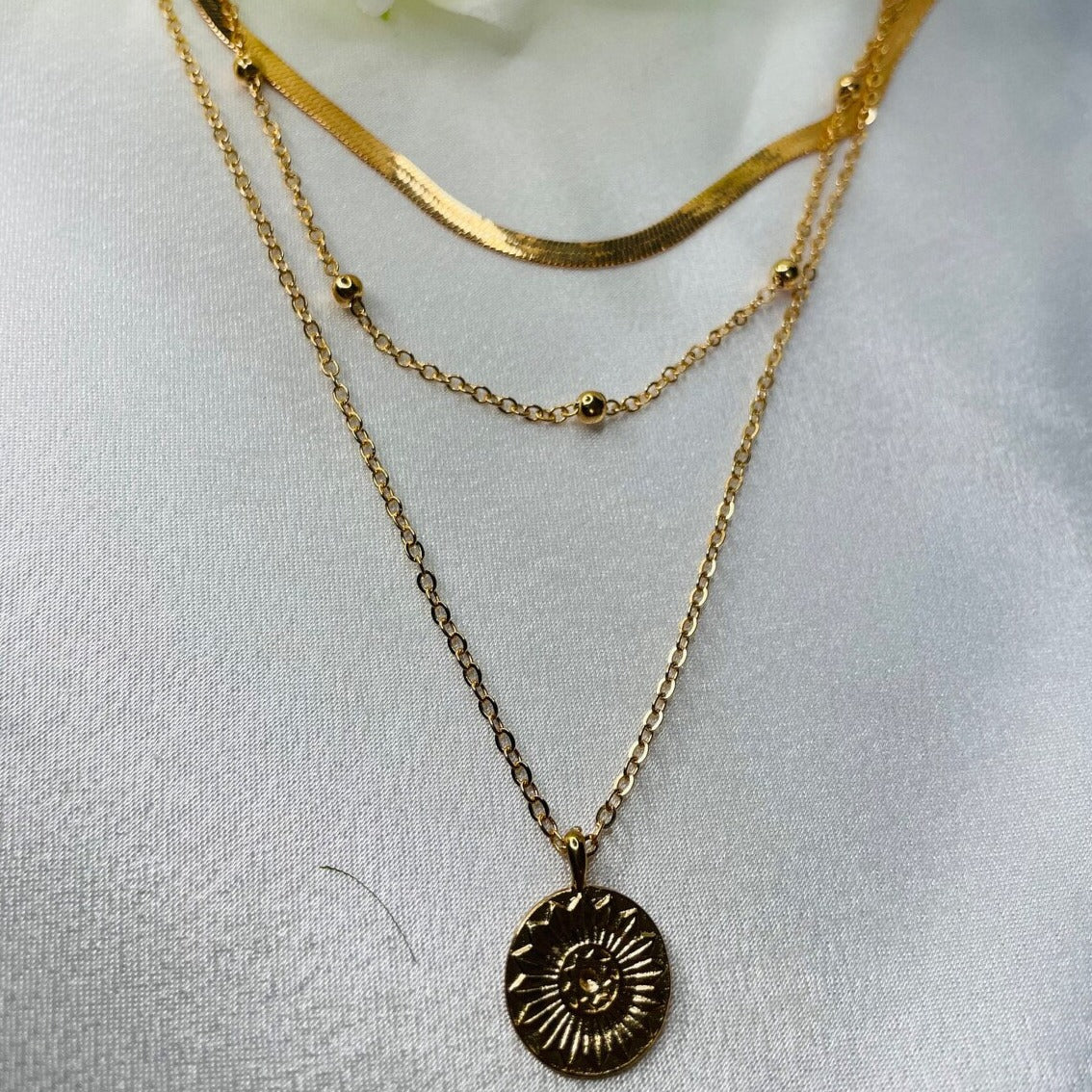 Ella | Layered necklace for women gold 18k plated metal