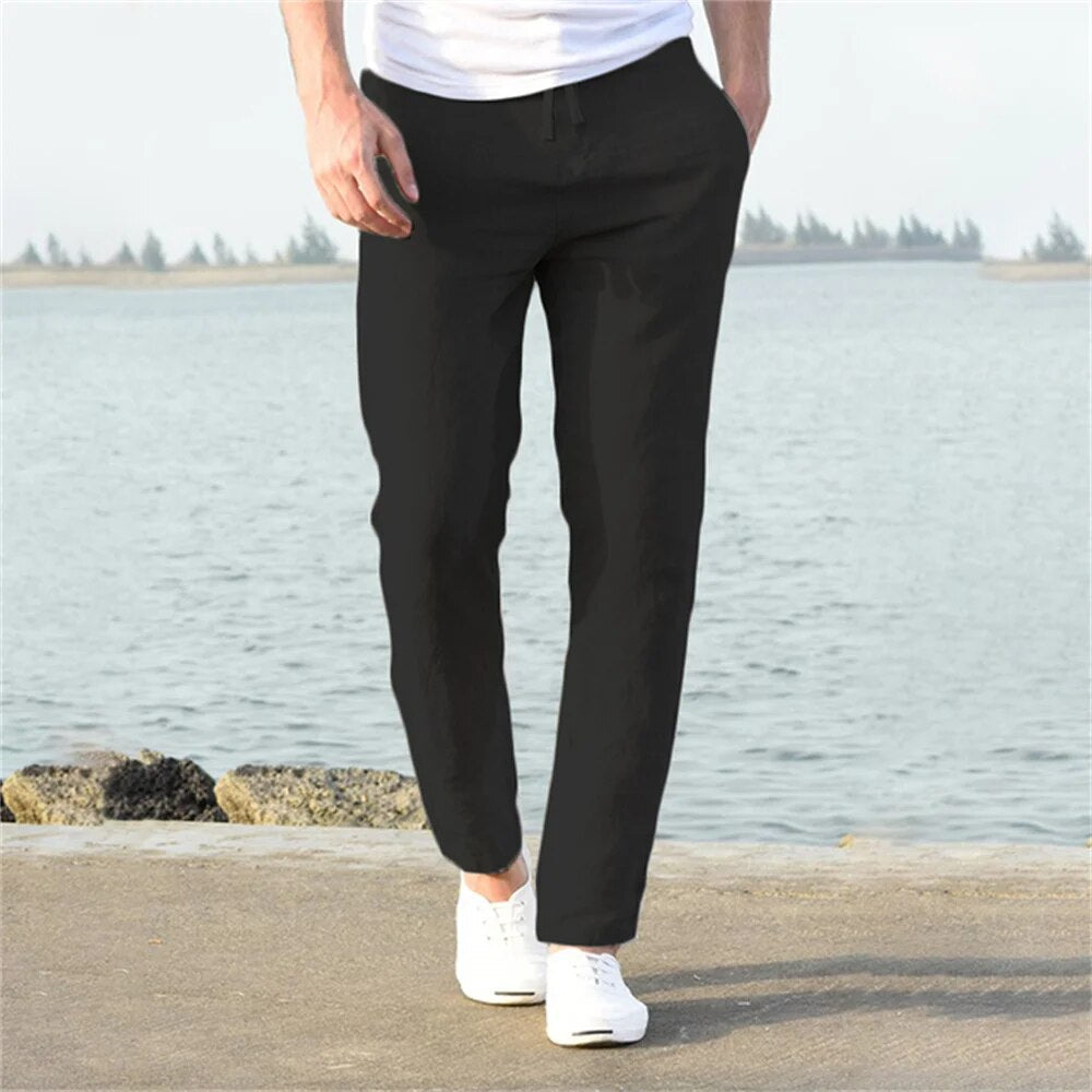 Noah Men's Linen Pants - Lightweight and Comfortable Summer Pants with Loose Fit