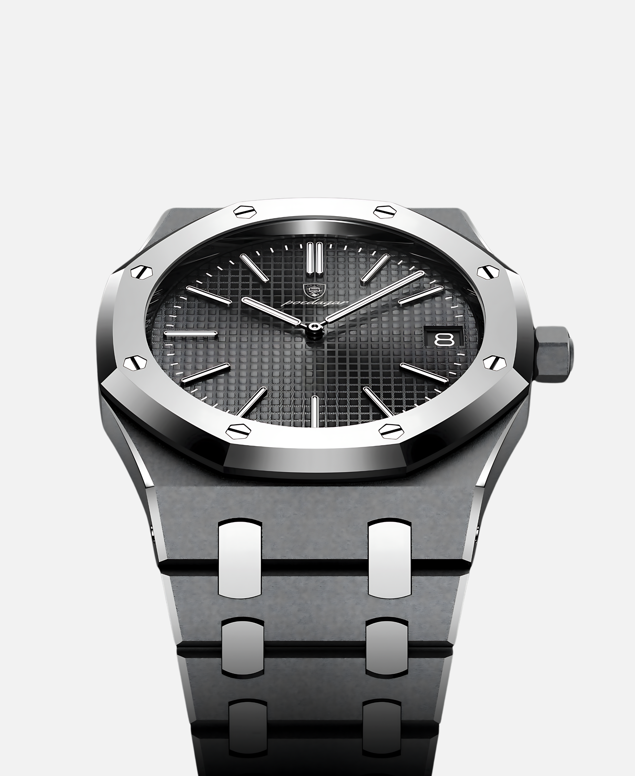Elegant 41mm men's wristwatch with stainless steel case