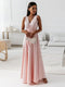 Anya Long Women's Dress - Elegant Envelope Dress with Slimming Cut and Breathable Comfort