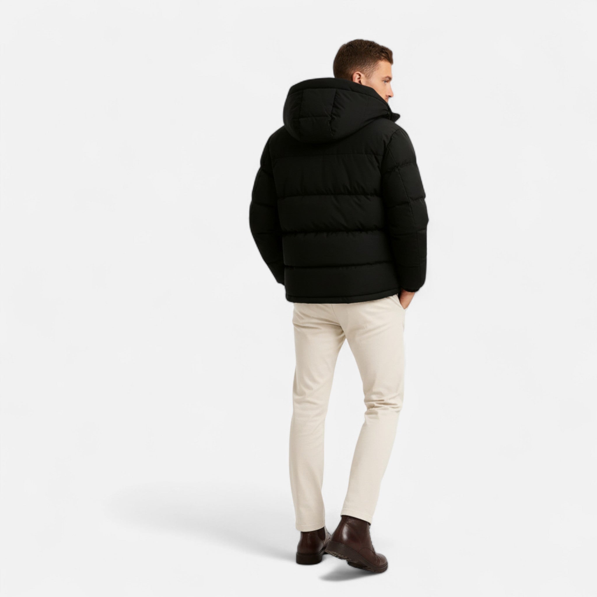 Giacca Puffer da uomo - Eleganza leggera e isolata con cappuccio