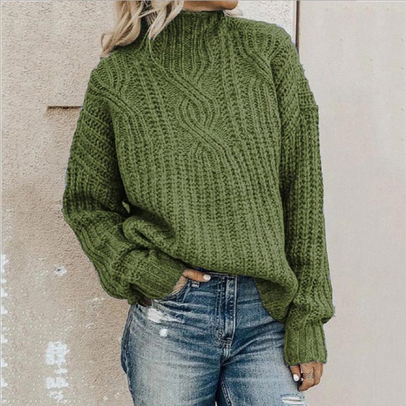 Oversized Cable Knit Sweater for Women - Image 1