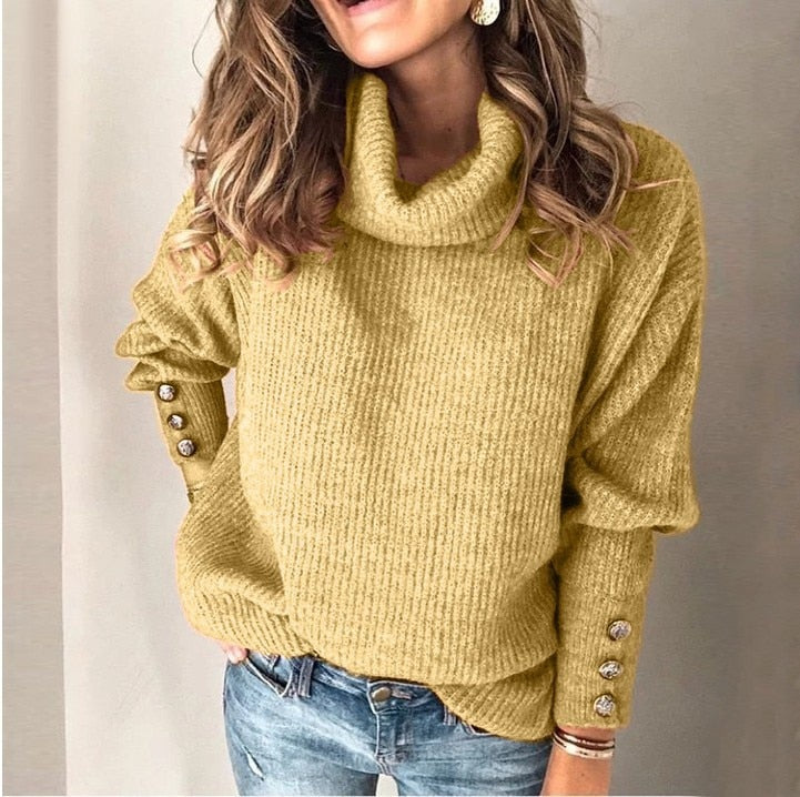 Lightweight women's turtleneck sweater