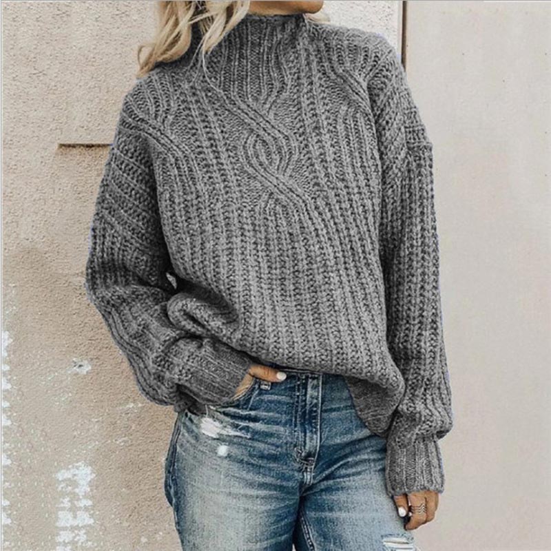 Oversized Cable Knit Sweater for Women - Image 4