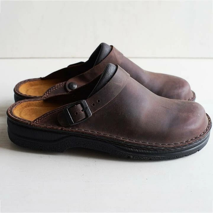 Orthopedic leather clogs
