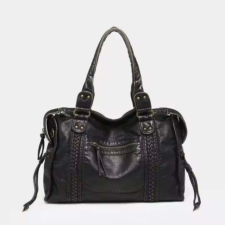 Braided Trim Tote Bag for Women - Image 1