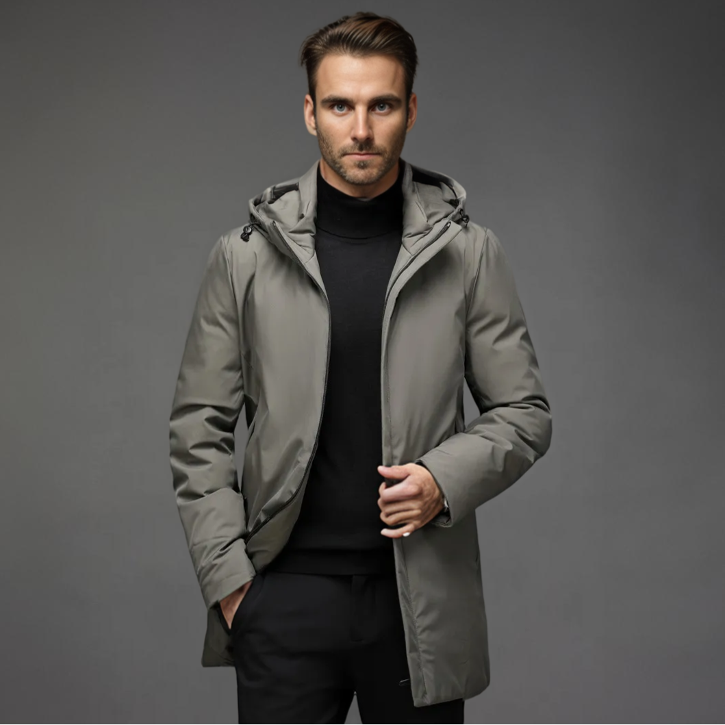 Cappotto invernale da uomo | Giacca calda con cappuccio