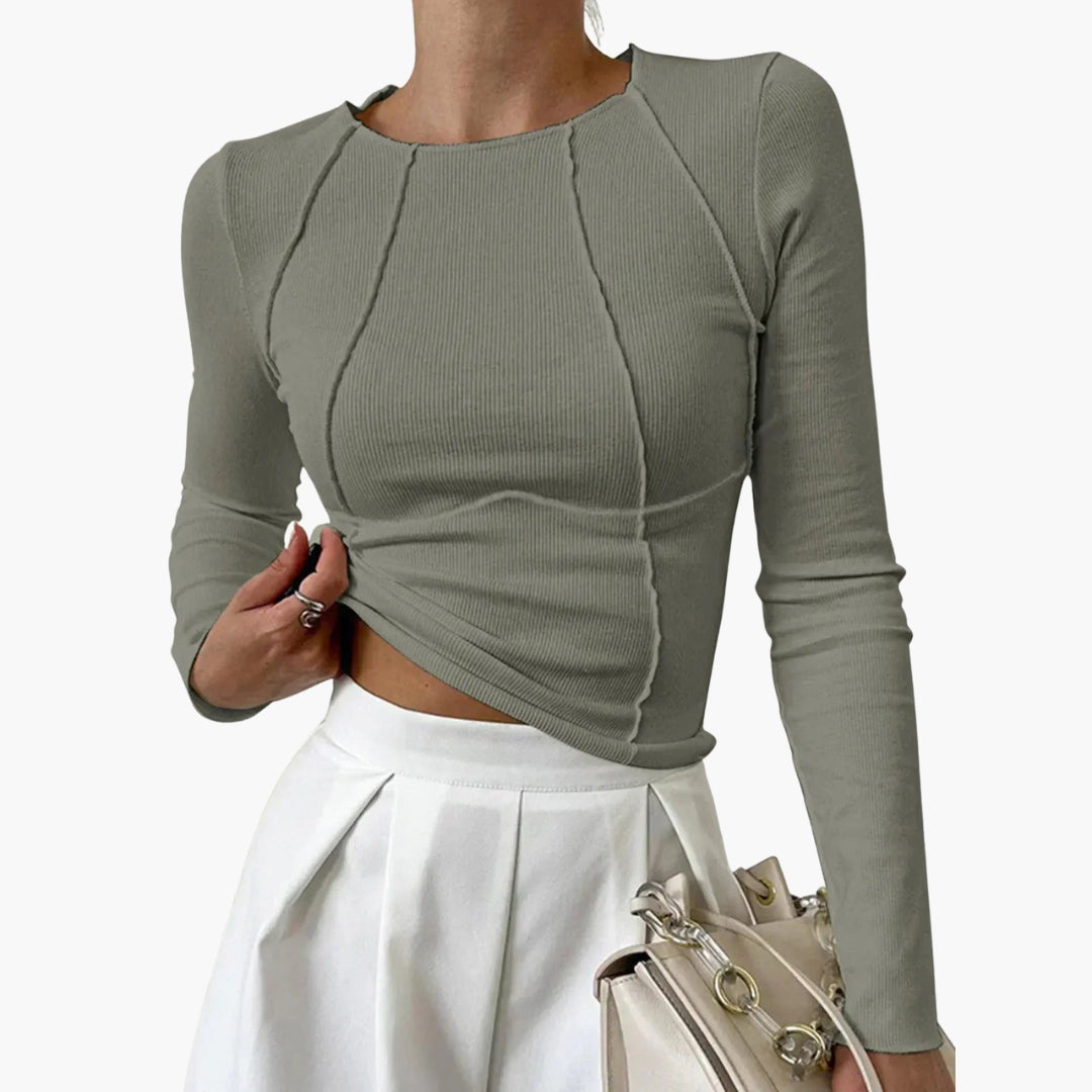 Fitted Long Sleeve Top for Women - Image 4