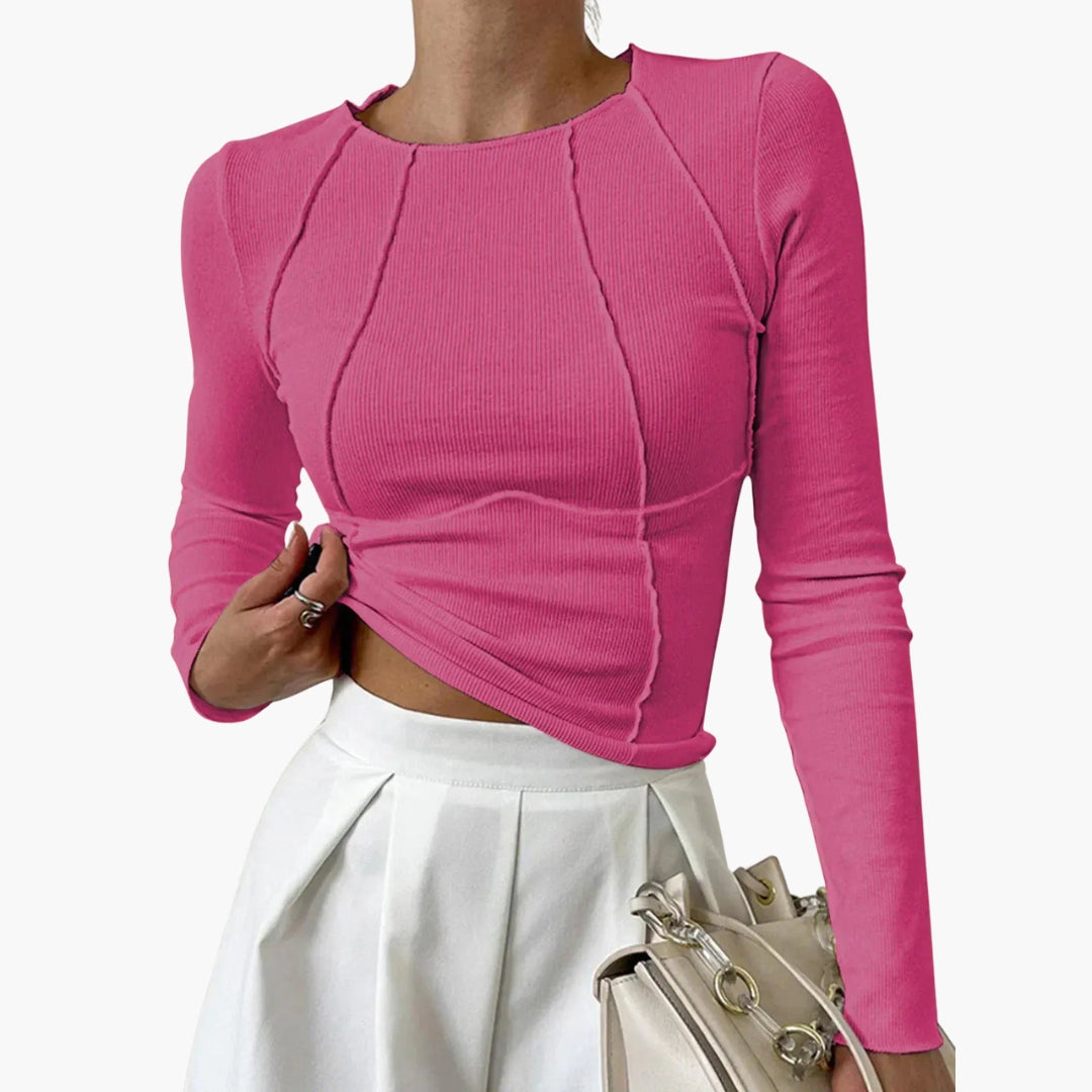 Fitted Long Sleeve Top for Women - Image 3