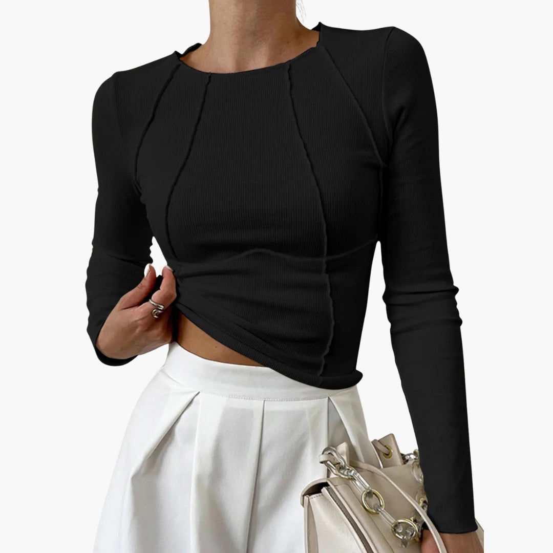 Fitted Long Sleeve Top for Women - Image 2