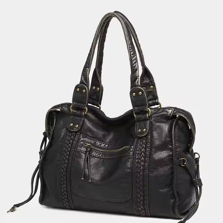 Braided Trim Tote Bag for Women - Image 2