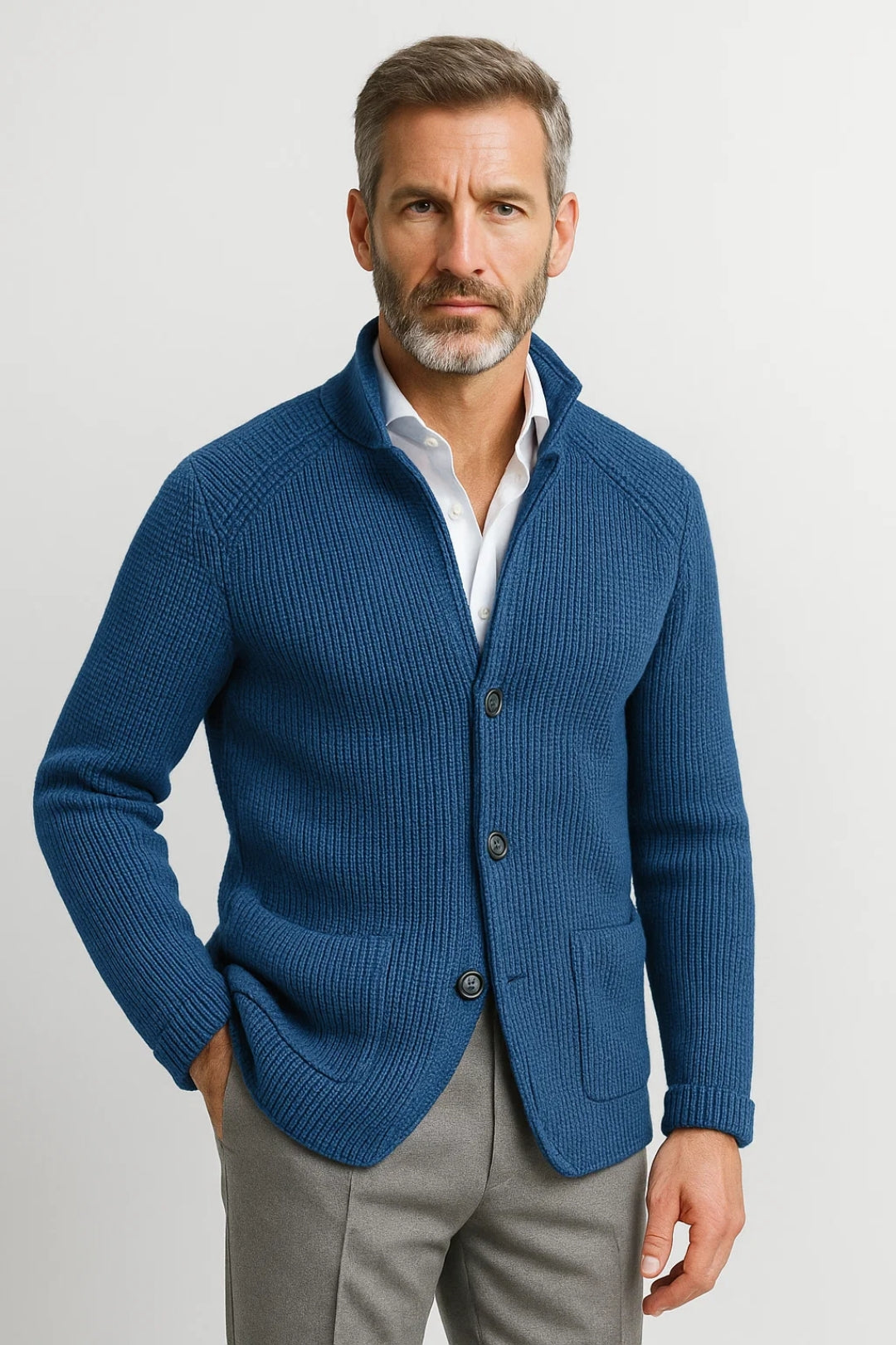 Button-Front Sweater Cardigan for Men - Image 4