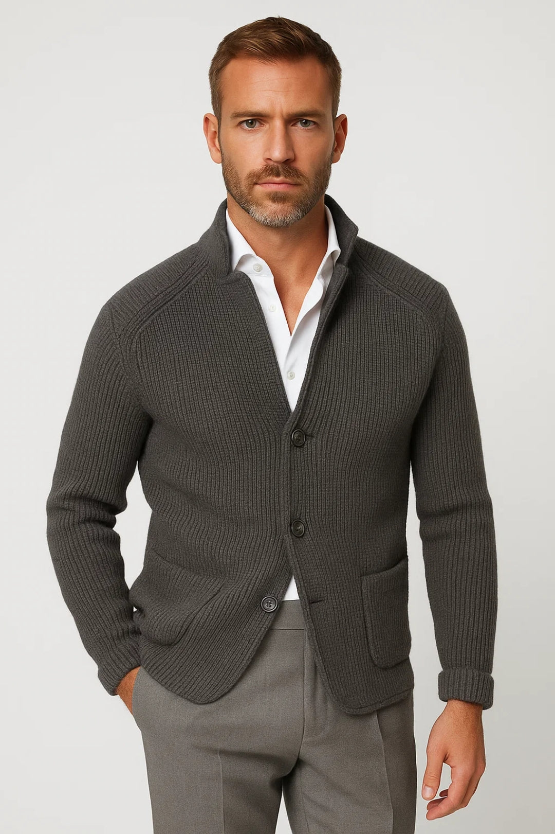 Button-Front Sweater Cardigan for Men - Image 5