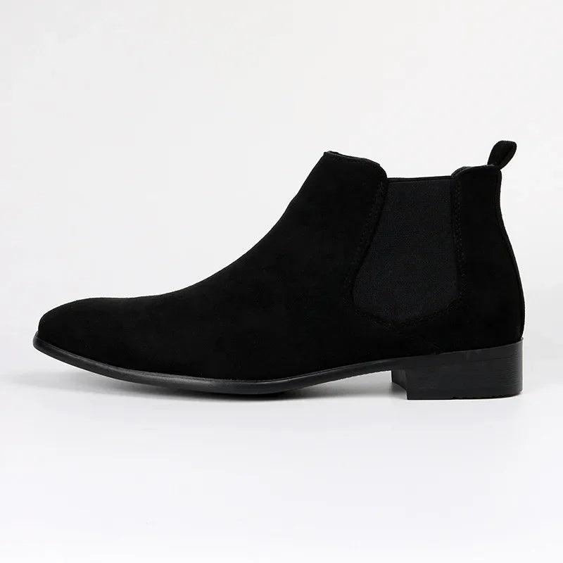 Chelsea boots for men in faux suede, timeless design