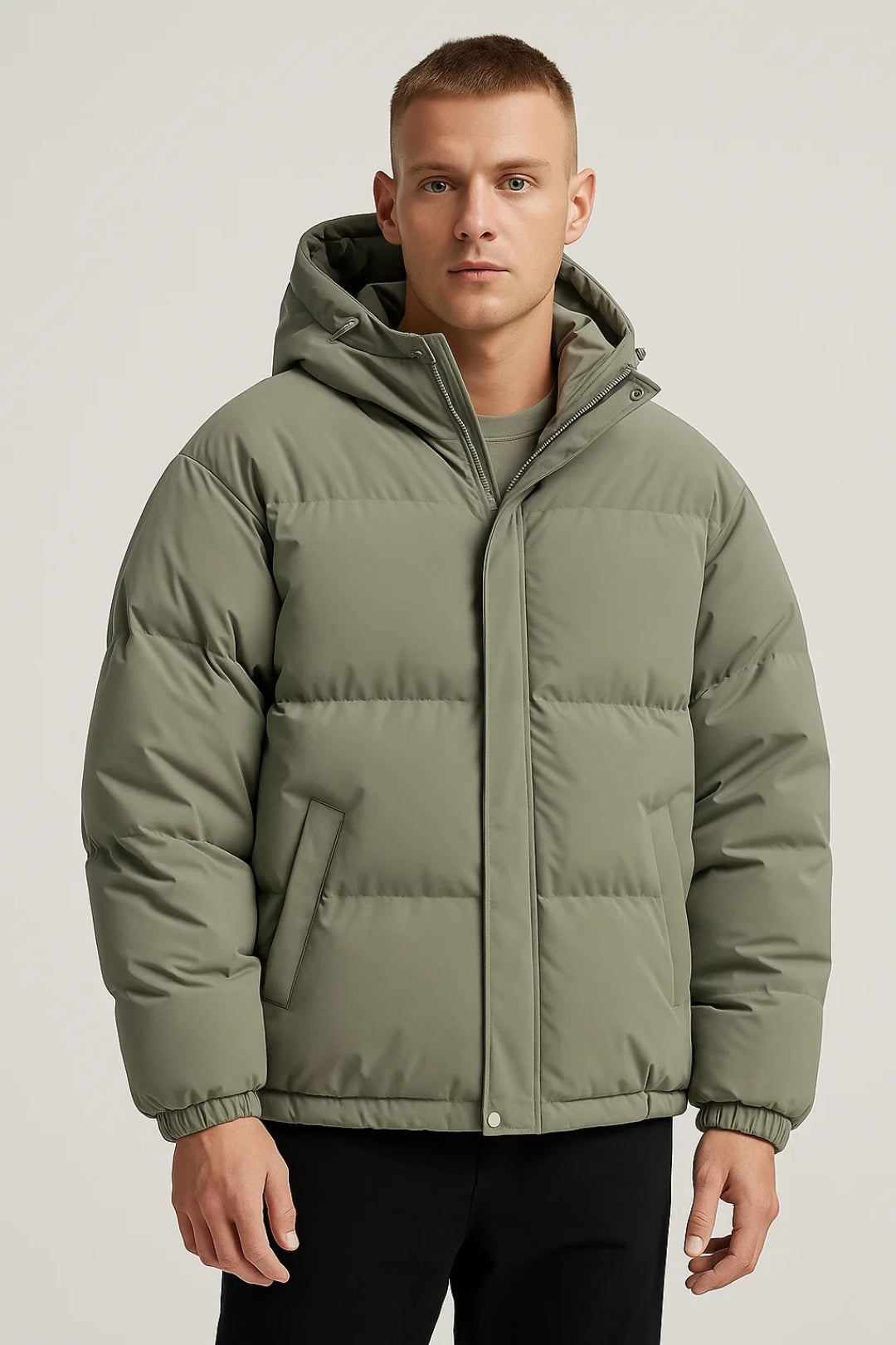 Hooded Puffer Jacket for Men - Image 2