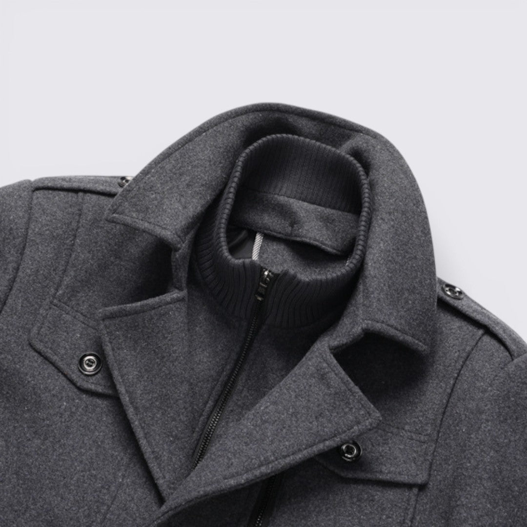 Double Breasted Pea Coat for Men - Image 11