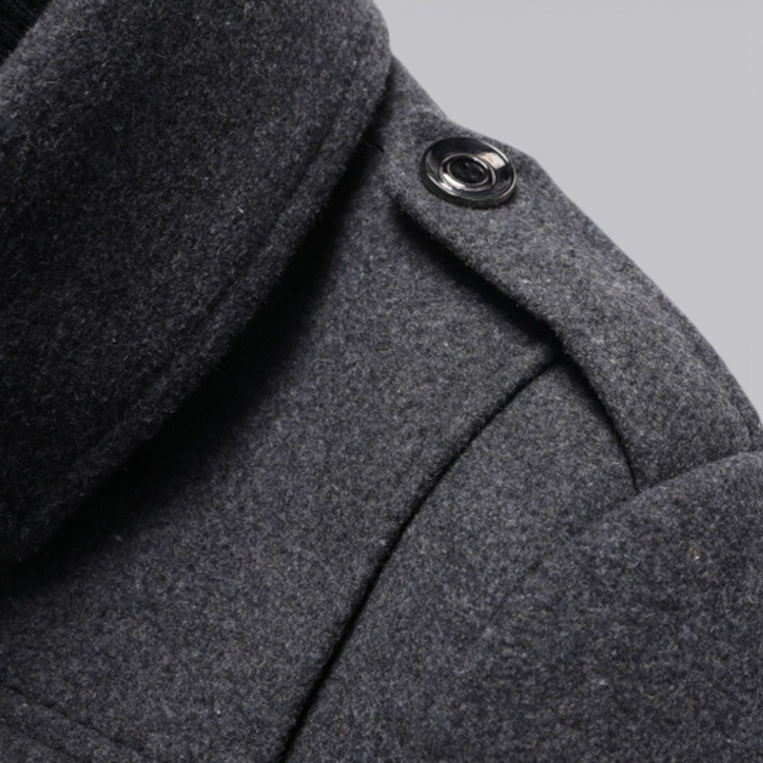 Double Breasted Pea Coat for Men - Image 15