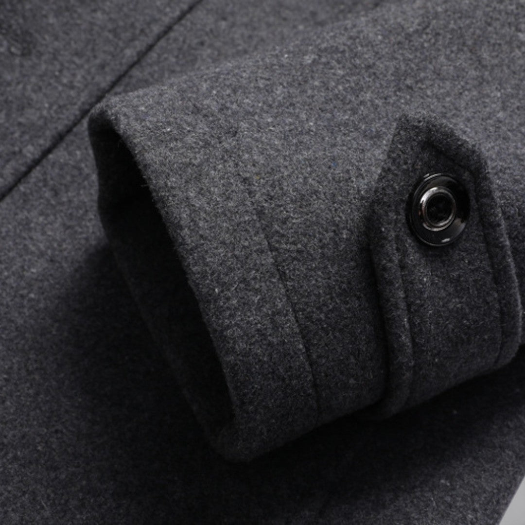 Double Breasted Pea Coat for Men - Image 16