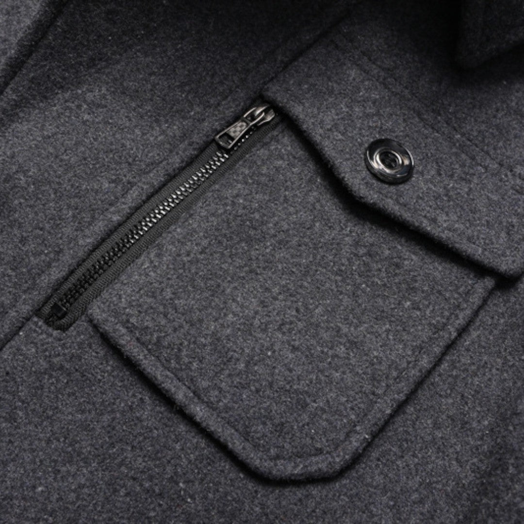 Double Breasted Pea Coat for Men - Image 17
