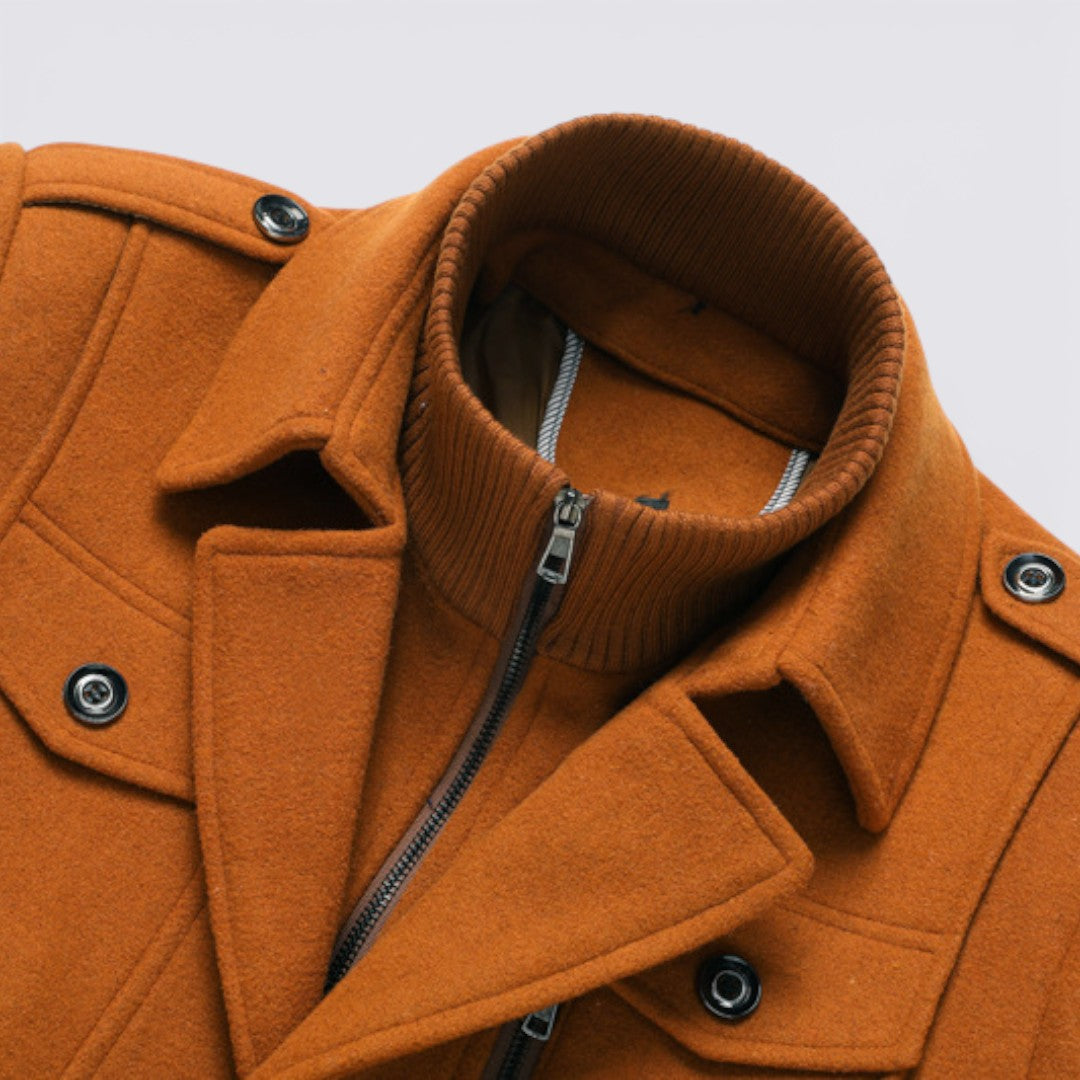 Double Breasted Pea Coat for Men - Image 25